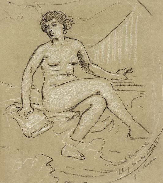 Aktporträt Think veränderte die Anarchie der Kongressbibliothek, Elihu Vedder (1895) von Atelier Liesjes