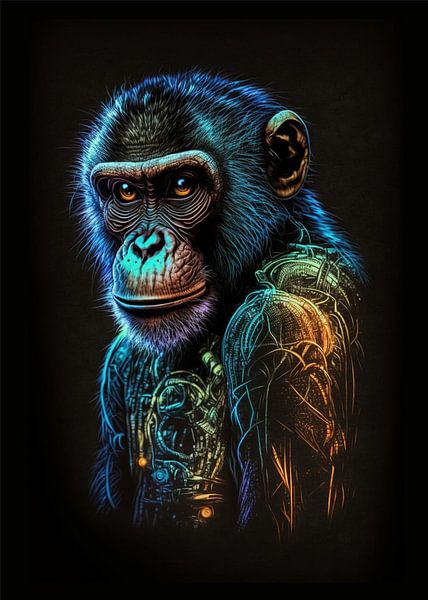 Monkey Modern Style von WpapArtist WPAP Artist