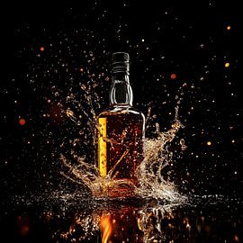 Whiskeyflasche spritzen