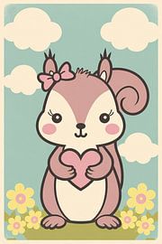 Niedliches Eichhörnchen mit Herz von Art & Soul Creations