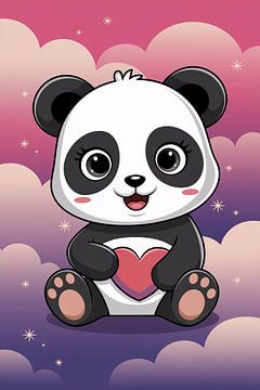 Panda met hart illustratie van Art & Soul Creations