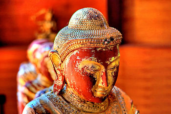 Buddha-Statue im Nepal Himalaya Pavillon Wiesent bei Regensburg