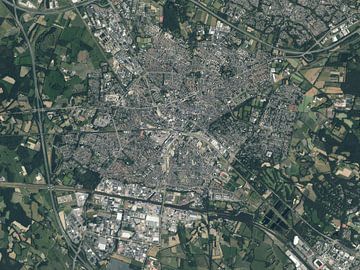 Luchtfoto van Hengelo van Maps Are Art