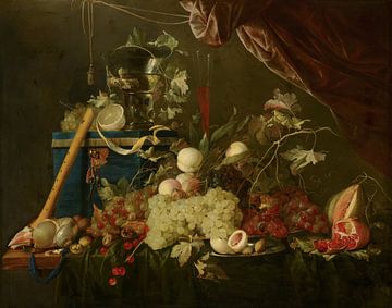 Jan Davidsz de Heem, Pronk still life with fruit and a jewellery box