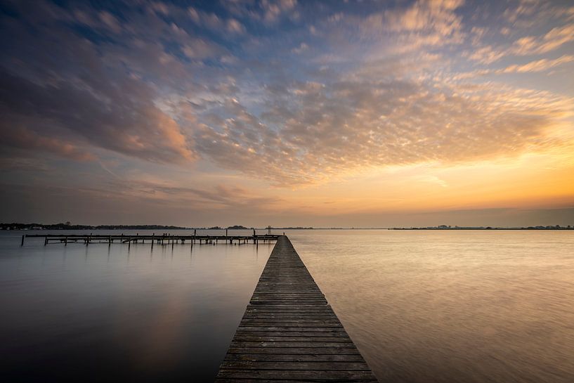 Scaffolding at sunset by Ron ter Burg
