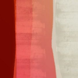Abstrait moderne en terra, corail et sable sur Dina Dankers