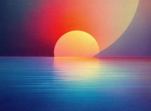 Réflexion au coucher du soleil