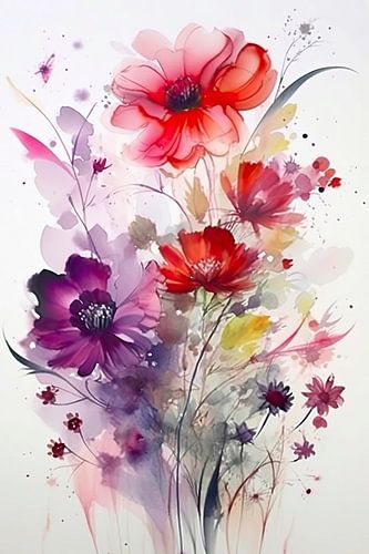 Magical Flowers in Watercolour