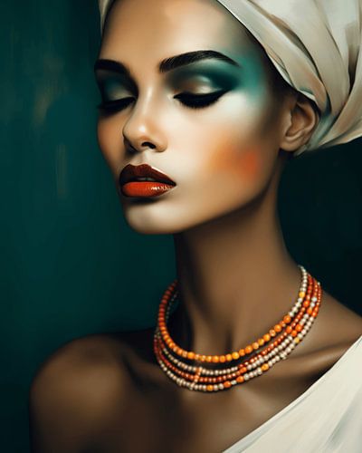 Close-up portret van een jonge vrouw