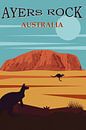 Australië Ayers Rock van Walljar thumbnail