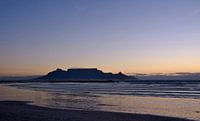 Table Mountain in Cape Town at sunset