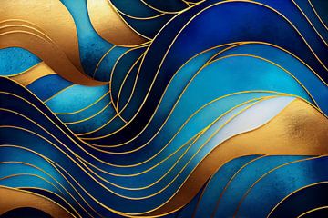 Majestic Blue Swirls van Whale & Sons