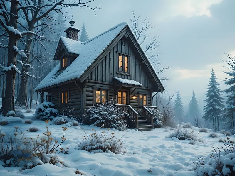 Gezellige boshut van HorizonArtistry