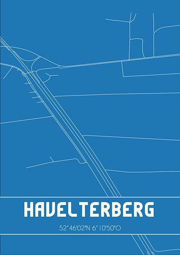Blaupause | Karte | Havelterberg (Drenthe)