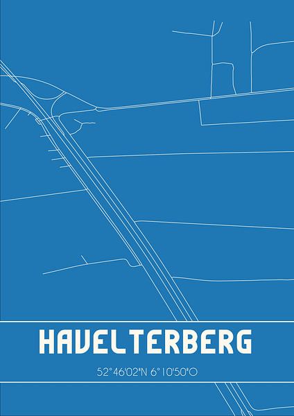 Blueprint | Map | Havelterberg (Drenthe) by Prints of Place
