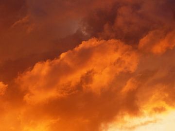 Orange Clouds (Oranje Wolken) van Caroline Lichthart