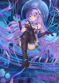 Cyberpunk Anime Girl by Kaua Araujo