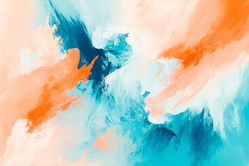 Play of colours in blue and orange by Poster Art Shop