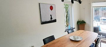 Klantfoto: Droom met de Rode Ballon|Banksy stijl van Natasja Haandrikman