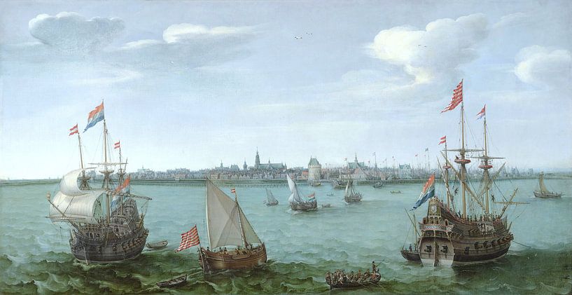 Ansicht von Hoorn von Hendrick Cornelisz Vroom von Schilders Gilde