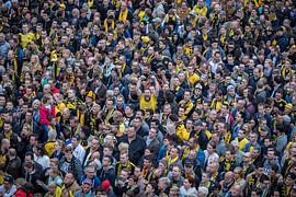 Huldiging Roda JC op de Markt in Kerkrade na winnen finale Play-Offs van Luc Lodder