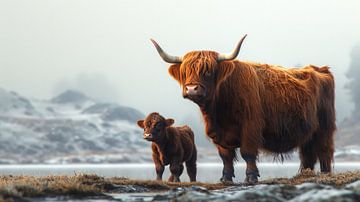 Schottische Highlander: Wachsamkeit von ByNoukk