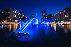 Hofpleinfontein, Rotterdam - Photo de nuit