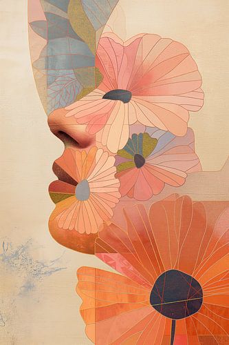 Abstract vrouwen portret