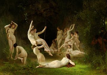 William Bouguereau - Nymphaeum (1878) van Peter Balan