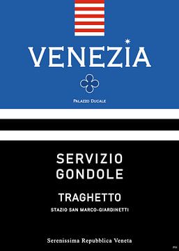 Venise Grand Canal Gondole Voyage Italie van PH Déco