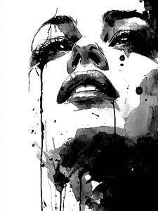 Dark Presence – Abstract portret mysterieus en modern