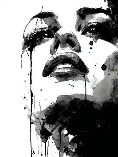 Portrait abstrait moderne