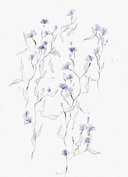 FLOWERWILD BLUES van AnkieArt