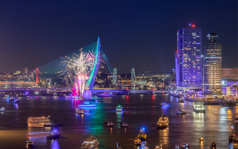 Het vuurwerk tijdens de Wereldhavendagen 2018 in Rotterdam van MS Fotografie | Marc van der Stelt