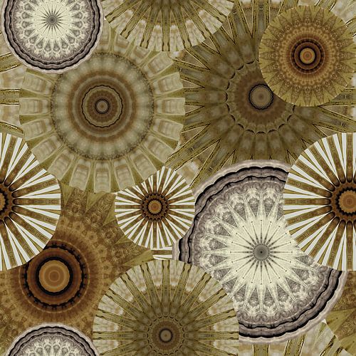 Ein digitales Kunstwerk mit Muscheln. von KleurenTaal Interieur