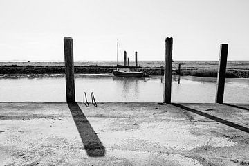 De haven op Hallig Oland van Heiko Westphalen