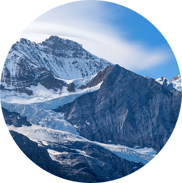 beroemde gletsjer Jungfrau en Silberhorn bergtop, Grindelwal van SusaZoom