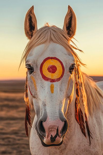 Wonderful horse in the sunset by Poster Art Shop