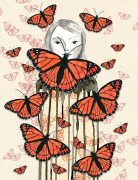 Omgeven door vlinders van Bianca Wisseloo