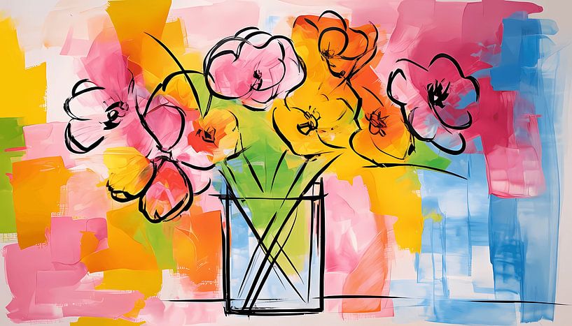 Vibrant Blooms: The Essence of Color and Emotion by Abdelaziz Elachaary