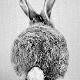 Baby Rabbit Tail - Zwart & Wit van Gal Design
