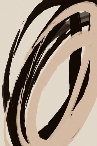 Black And Pastel Strokes No 1