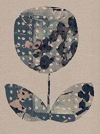 Wabi- sabi botanical collage. Flower. by Dina Dankers