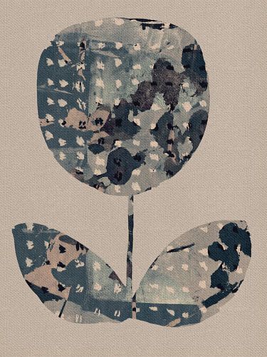 Wabi- sabi botanische collage. Bloem.