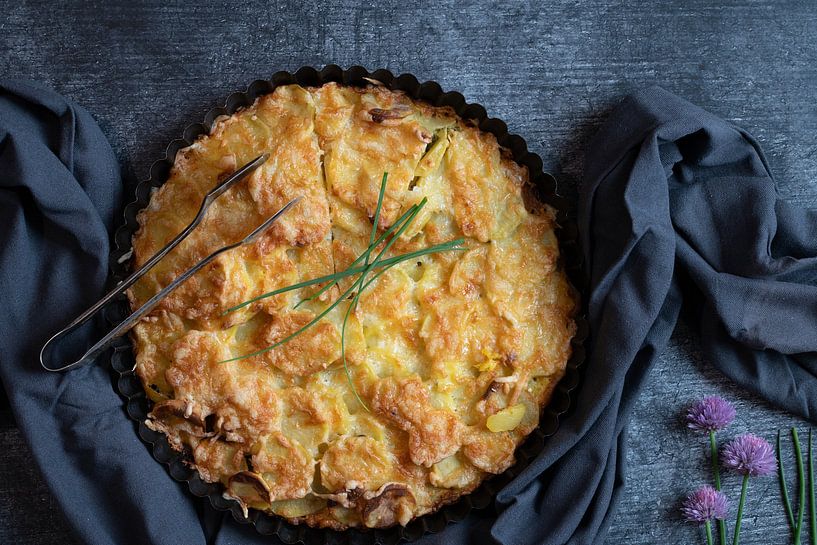 Leckerer Kartoffelgratin von oben von Ulrike Leone