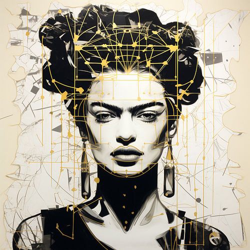 Frida dünne goldene Linien