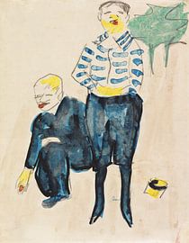 Max Pechstein, Garçons jouant aux billes, vers 1910 sur Atelier Liesjes