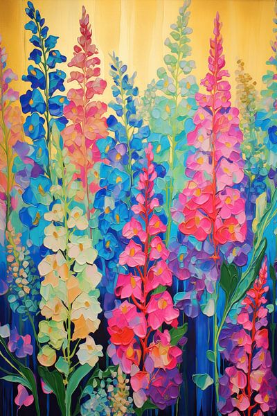 Bloom | Floral Artwork von Abstraktes Gemälde