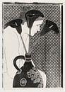 Weiblicher Akt hinter einer Vase mit Aronstabblüten, Samuel Jessurun de Mesquita (1912) von Atelier Liesjes Miniaturansicht
