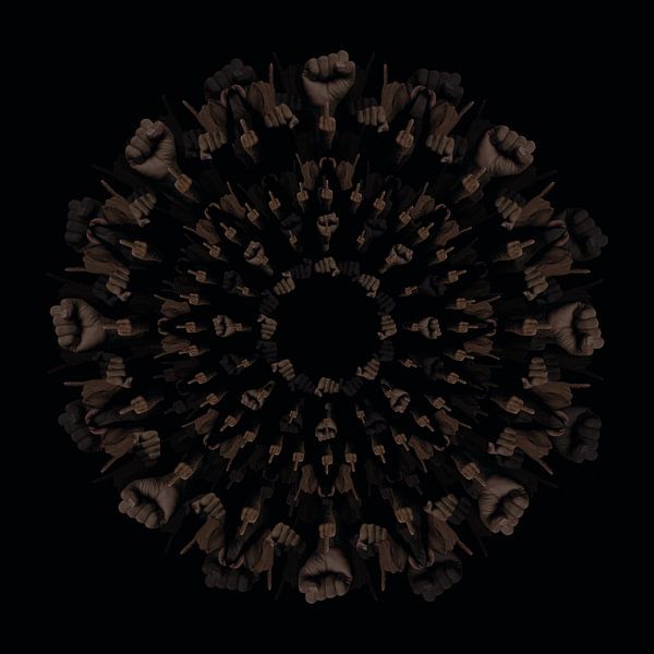 Mandala van handgebaren van Bernice Bartling